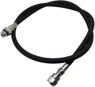 🌊 scuba choice scmp-08: 33-inch black kevlar nylon braided hp high pressure hose for 1st stage gauge логотип
