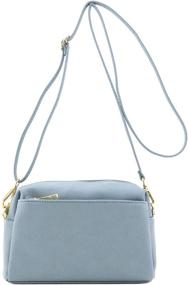 img 4 attached to Small Crossbody 👜 Bag with Triple Zipper