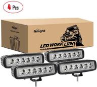 🚗 nilight 15019s-d led light bar - 4pcs 18w spot driving fog lights for off road, boat, suv, and jeep - 2 year warranty logo