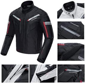 img 1 attached to 🧥 Men's Waterproof Motorcycle Jacket: CE Armoured Full Body Protection for Summer/Winter Riding