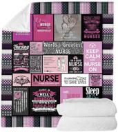 cozy and stylish nurse theme blanket | ultra soft microfiber plush sherpa | perfect gifts for women nurses | warm and fuzzy throw blanket for bed and couch | size: 2,130cm x 150cm (51'' x 59'') logo