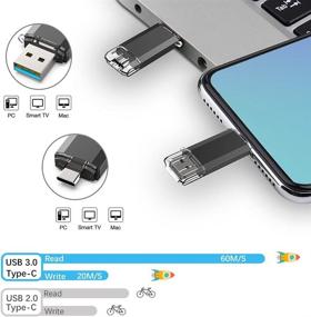 img 3 attached to JOIOT Type C Flash Drive 64GB 2 In 1 OTG Jump Drive (USB-A 3