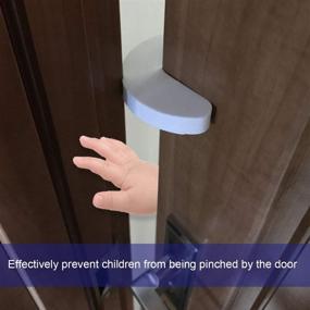 img 2 attached to 🚪 Baby Door Pinch Guard & Slam Stopper - Soft Foam Door Stopper, Prevents Finger Pinch Injuries, Slamming Doors, Child or Pet Lock-ins (Pack of 6)