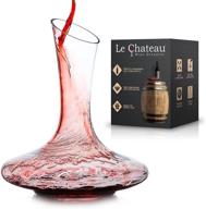 le chateau wine decanter - hand blown lead-free crystal 🍷 carafe (1800ml) - red wine aerator gift, enhances flavor and aeration logo