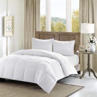 300 thread count luxury down alternative comforter by madison park winfield - full/queen size, white logo