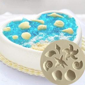 img 1 attached to Округлая форма из силикона для фондана с морскими ракушками Calidaka - Форма для выпечки конфет, шоколадного торта, домашнего мыла, форма для самодельного мыла, мороженого, форма для шоколада (7 см)
