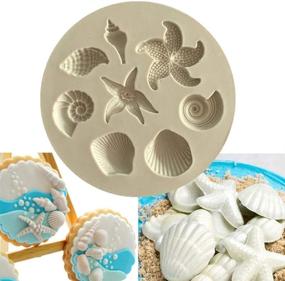img 4 attached to Округлая форма из силикона для фондана с морскими ракушками Calidaka - Форма для выпечки конфет, шоколадного торта, домашнего мыла, форма для самодельного мыла, мороженого, форма для шоколада (7 см)