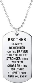 img 4 attached to BESPMOSP Brother Inspirational Necklace Keychain