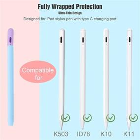 img 1 attached to 🖊️ Stylus Pen Silicone Sleeve Case with Anti-Slip Holder - Compatible with Type C Charging Port Stylus Pen