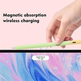 img 2 attached to 🖊️ Stylus Pen Silicone Sleeve Case with Anti-Slip Holder - Compatible with Type C Charging Port Stylus Pen