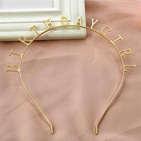 img 3 attached to 👑 Gold Birthday Girl Tiara Headband Crown - Perfect Princess Party Hat Hair Band for Baby Headpiece (Gold Birthday Girl 1)