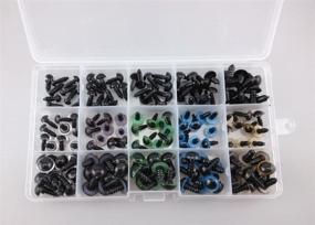 img 3 attached to 👀 Yueton Pack of 150 Black Plastic Safety Eyes (6~12mm) and Colorful Safety Eyes (10/12mm) with Washers - Ideal for DIY Crafts, Toys, Puppets, Teddy Bears, Dolls, and Animal Projects