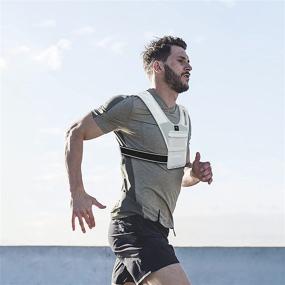 img 2 attached to 📱 HLNIAO Universal Running Vest: Phone Holder & Adjustable Waistband for Jogging, Hiking, Cycling - Grey