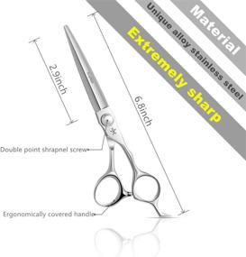 img 3 attached to 💇 Fengliren 6.5 Inch High-End Professional Barber Hair Cutting Scissors/Shears with Ultra-Sharp Blades Made of Advanced Stainless Steel Alloy (Harder than 440C) - Ideal for Senior Hair Salons