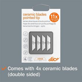img 2 attached to Slice - 10408 Ceramic Cutter Blades with Pointed Tips