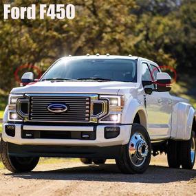 img 1 attached to Прочные хромированные зеркальные накладки для Ford F250 F350 F450 2008-2016 от PerfecTech (2 шт)