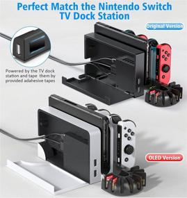img 3 attached to 🎮 Nintendo Switch Controller Charging Dock Station | Compatible with OLED Model Joycons | KDD Switch Controller Charger Dock Station with 8 Upgraded Game Storage for Nintendo Switch Joycon & Games