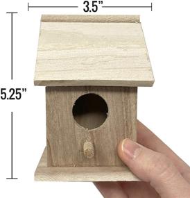 img 2 attached to Kids' DIY Wooden Birdhouse Kits - Pixiss 6 Pack of Unfinished Heavy Duty Wood Bird Houses for Painting, Indoor/Outdoor Use, Bulk Craft Kits for Kids, Personalizable Bird House Kit, Paint Your Own Birdhouse