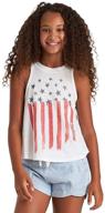 🔥 girls' billabong graphic firecracker crystal tops, tees & blouses logo