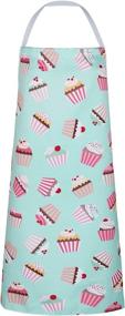 img 4 attached to 🧁 RosieLily Cupcake Apron: Cute Cake Apron for Women, Teen Girls; Ideal Baking, Cooking, Gardening, Grilling BBQ Kitchen Apron - Blue; Perfect Gift for Bakers & Teens - Baking Supplies Included