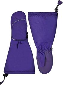 img 4 attached to 🧤 Kids Waterproof Thinsulate Elbow Length Cuff Snow Mittens by N'Ice Caps: Ultimate Protection for Young Adventurers