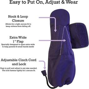 img 1 attached to 🧤 Kids Waterproof Thinsulate Elbow Length Cuff Snow Mittens by N'Ice Caps: Ultimate Protection for Young Adventurers