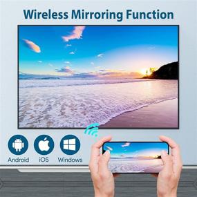 img 2 attached to 📽️ Мини WiFi проектор с Bluetooth, W2 - поддержка Full HD 1080P и дисплей 250". Портативный проектор с функцией увеличения в 50%, домашний кинотеатр совместим с iOS, Android, TV Stick, PS4.