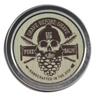 🌲 pine scent beard balm: grave before shave for lush facial hair (2 oz.) logo