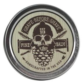 img 1 attached to 🌲 Pine Scent Beard Balm: GRAVE BEFORE SHAVE for Lush Facial Hair (2 oz.)