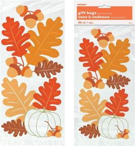 img 4 attached to 🍂 Autumn-Themed Fall Leaves Cellophane Bags, Set of 20 - Ideal for Thanksgiving, Halloween, and Fall Parties as Party Favor Gift Bags