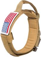 🐶 tactical dog collar with american flag design, adjustable military k9 collars thick with handle, durable nylon, heavy-duty metal buckle for medium to large canine training logo