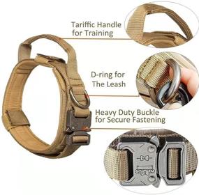 img 2 attached to 🐶 Tactical Dog Collar with American Flag Design, Adjustable Military K9 Collars Thick with Handle, Durable Nylon, Heavy-Duty Metal Buckle for Medium to Large Canine Training