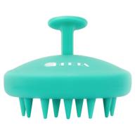 🌿 heeta full silicone hair scalp massager shampoo brush with ultra-soft bristles - integrated design for exfoliating scalp, removing dandruff, and promoting hair growth (green) logo
