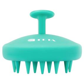 img 4 attached to 🌿 HEETA Full Silicone Hair Scalp Massager Shampoo Brush with Ultra-Soft Bristles - Integrated Design for Exfoliating Scalp, Removing Dandruff, and Promoting Hair Growth (Green)