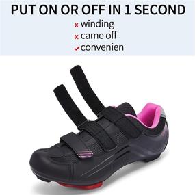 img 2 attached to Versatile Unisex Mens Womens Road Bike Cycling Shoes with 3 Straps, Compatible with Look Delta/SPD Cleats for Road Racing Bikes