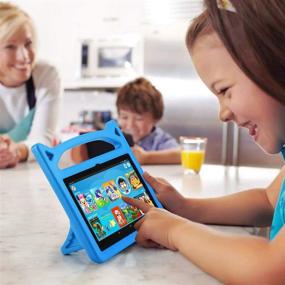 img 2 attached to Dinines Kid-Proof Case with Stand Handle for All-New 8 Plus/ 8 inch Tablet, Blue - 8 inch 2020 Case for Kids (10th Generation, 2020 Release)