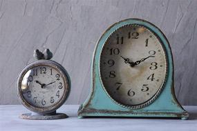 img 2 attached to ⏰ Metal Aqua Finish Mantel Clock by Creative Co-Op