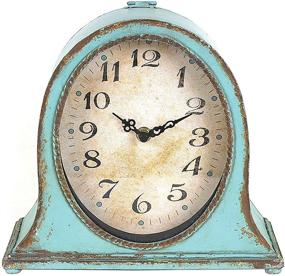 img 4 attached to ⏰ Metal Aqua Finish Mantel Clock by Creative Co-Op