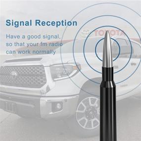 img 1 attached to 🚗 Upgrade Your Ride with the StickyDeal Universal Bullet Antenna Car Vehicle Replacement Antenna for Ford F150 F250 F350 Super Duty Raptor Dodge RAM 1500 2500 3500 - Silver