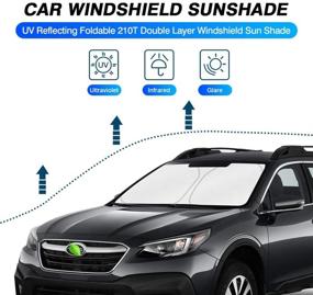 img 3 attached to KUST Windshield Sun Shade for Subaru Outback 2020-2022 | Sunshade Window Sun Visor Protector | Foldable | Blocks UV Rays | Car Cooler Accessories