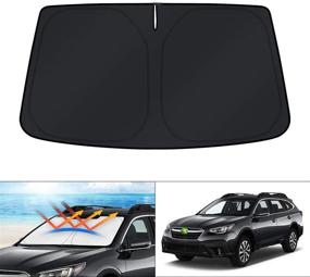 img 4 attached to KUST Windshield Sun Shade for Subaru Outback 2020-2022 | Sunshade Window Sun Visor Protector | Foldable | Blocks UV Rays | Car Cooler Accessories