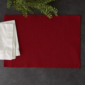 img 2 attached to 🌺 DII Cardinal Cotton Everyday Placemat - Add a Pop of Color to Your Table!