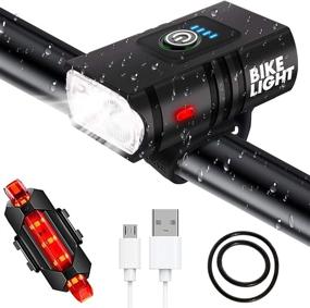 img 4 attached to VJK Bike Light Set - Super Bright 1200 Lumens Headlight + Tail Light | Rechargeable LED Bicycle Light Kit, Easy Mounting | Ideal for Mountain, Road, and Commuting Cycling