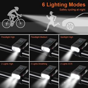 img 1 attached to VJK Bike Light Set - Super Bright 1200 Lumens Headlight + Tail Light | Rechargeable LED Bicycle Light Kit, Easy Mounting | Ideal for Mountain, Road, and Commuting Cycling