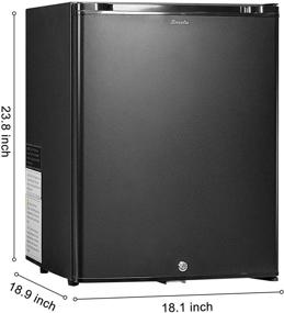 img 3 attached to 🍺 SMETA 1.7 Cu.Ft Compact Refrigerator with Lock, Reversible Door, No Noise - RV Beverage Car Deep Cooler Fridge, Black (110V/12V)