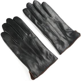 img 4 attached to 🧤 Fleece Leather Winter Gloves by Ambesi