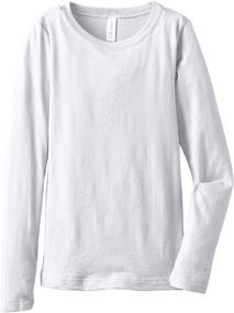 img 1 attached to 👚 Ultimate Comfort and Style: Big Girls Tween Youth Long Sleeve T-Shirt Undershirt Sweatshirt Tees