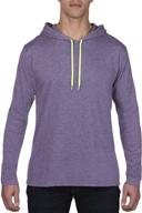 👕 ultimate comfort: anvil lightweight long sleeve hooded t shirt logo