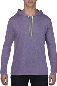 img 3 attached to 👕 Ultimate Comfort: Anvil Lightweight Long Sleeve Hooded T Shirt