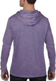 img 2 attached to 👕 Ultimate Comfort: Anvil Lightweight Long Sleeve Hooded T Shirt